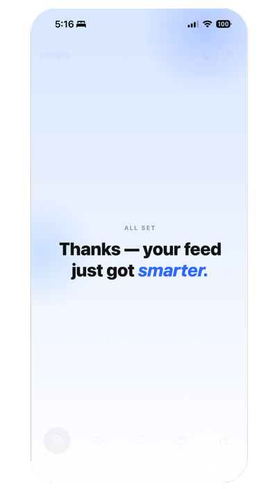 Swipe feed
