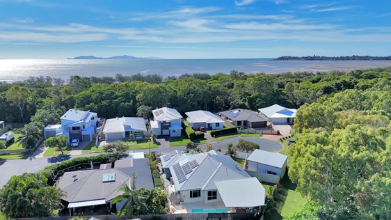 Aerial view of the Blacks Beach home